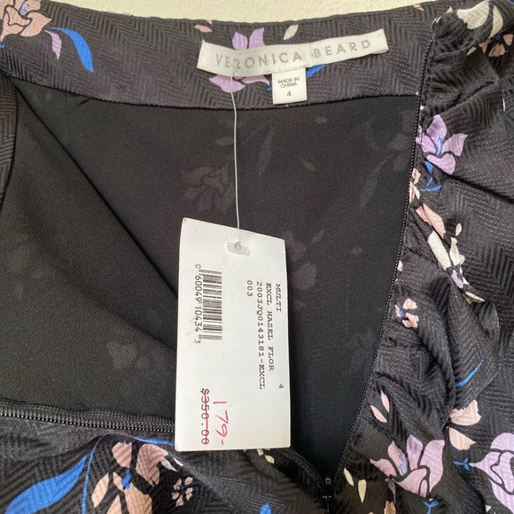 VERONICA BEARD INTERMIX HAZEL DRAPED FLORAL SKIRT - Picture 8 of 9